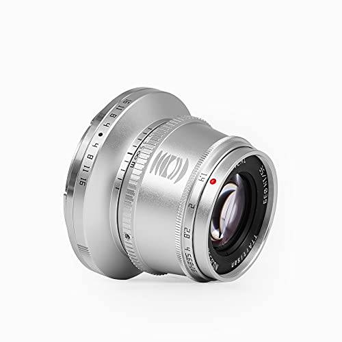 TTArtisan 35mm F1.4 APS-C 수동 포커스 렌즈 호환가능한 L 마운트 카메라 라이카 T, TL, TL2, Cl, 시그마 FP (실버)