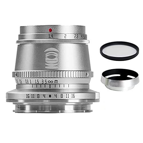 TTArtisan 35mm F1.4 APS-C 포맷 라지 조리개 수동 포커스 고정 렌즈 L 마운트 카메라 실버 라이카 T CL TL TL2 시그마 FP