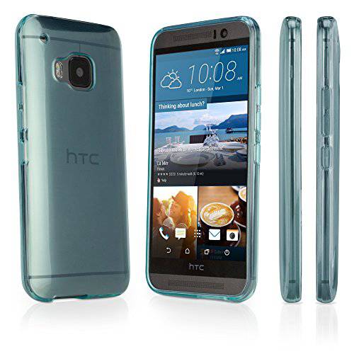 HTC 원 (M9 2015) 케이스, BoxWave [퓨어 크리스탈 Slip] 듀러블, 플렉시블 투명 커버 for HTC 원 (M9 2015) - Turquoise