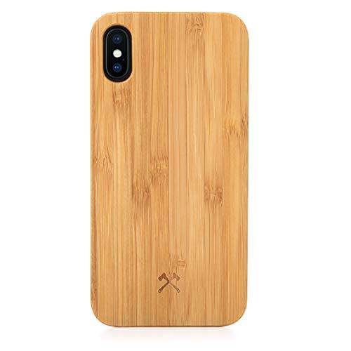 Woodcessories - 케이스 호환가능한 with 아이폰 Xs 맥스 of 리얼 Wood, Eco 케이스 클래식 (Bamboo/ 블랙)