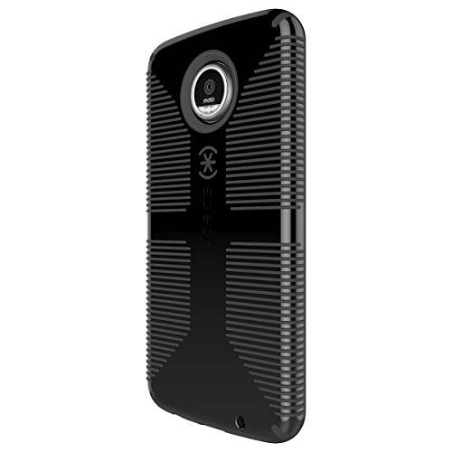 Speck PRODUCTS 캔디쉘 그립 휴대폰, 스마트폰 케이스 for Moto Z Play, 블랙/ 블랙, 85756-1050