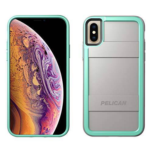 Pelican  보호 아이폰 Xs 케이스 (Also fits 아이폰 X) - 그레이/ Aqua