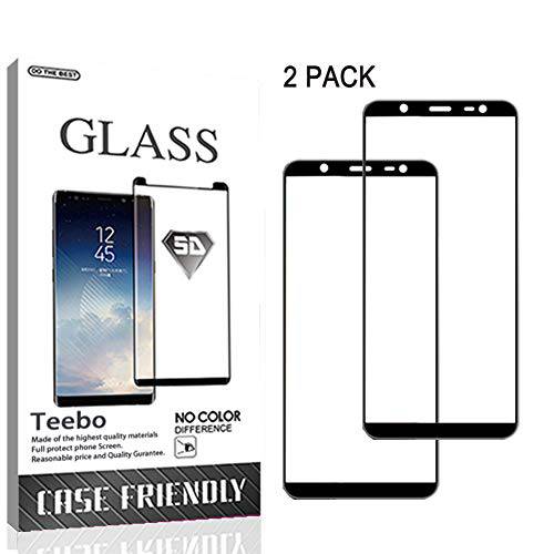 2 Pack-Tempered Glass for Samsung Galaxy J8 (2018)/J810,[Black] Anti Fingerprint Full Glue Black Screen Protectors Film for Samsung Galaxy J8 (2018)/J810