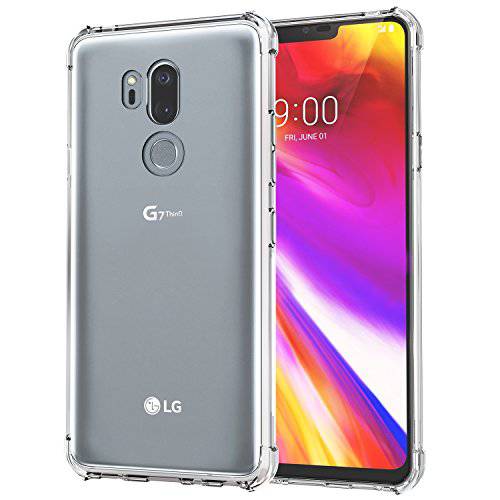 [2 팩] LG G7 ThinQ 케이스 SPARIN LG G7 ThinQ 케이스 / LG G7 + 정확한 컷 아웃 / 카메라 보호 / 긁힘 방지 / 안티 워터 마크 / 부드러운 자연 TPIN 6.1 인치 클리어 케이스