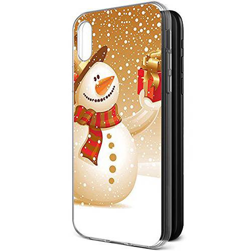 울트라 슬림 케이스 for 애플 아이폰 Xs(2018), Also 호환가능한 with 아이폰 X(2017) 5.8 Inch Golden Snowman