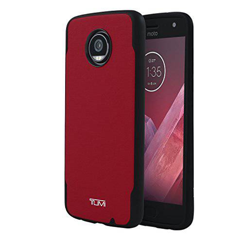 Tumi 코팅 Canvas Co-Mold Protective 케이스 커버 for 모토로라 Moto Z2 Play Red