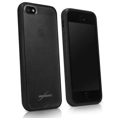 아이폰 5 케이스, BoxWave [Unicolor 케이스] 하드 쉘 케이스 with Colorful 범퍼 엣지 for 애플 아이폰 5, 5s - 프로스트, 프로스티드 블랙