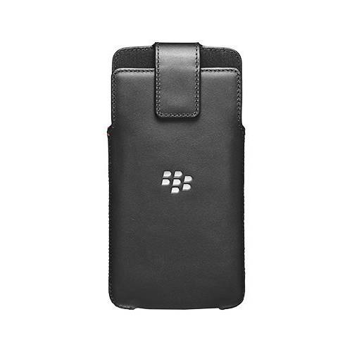BlackBerry OEM 천연가죽 With 스위블 Holster Clip 케이스 For BlackBerry DTEK60 - 블랙