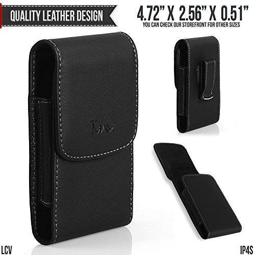 LG Exalt LTE 벨트 Pouch, TMAN [Leather Vertical] 메탈 Clip Holster/ 마그네틱, 자석 클로져 케이스, 커버 with 벨트 루프 캐링 Protective - Fits 핸드폰 without any 케이스