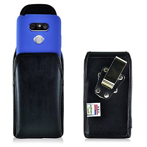 Turtleback 벨트 케이스 Made for LG G5 블랙 버티컬 Holster 가죽 파우치 with 내구성, 튼튼 회전 Ratcheting 벨트 Clip Made in USA