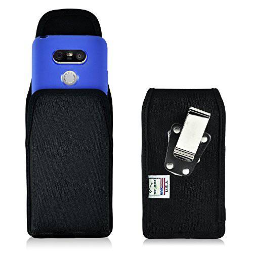 Turtleback 벨트 Clip 케이스 Made for LG G5 블랙 버티컬 Holster Nylon 파우치 with 내구성, 튼튼 회전 벨트 Clip Made in USA