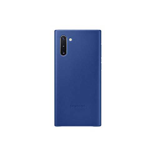 삼성 갤럭시 Note10 케이스, 가죽 후면 Protective 커버 - 블루 (US Version with Warranty) (EF-VN970LLEGUS)