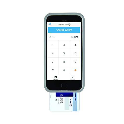 L7 케이스 for 아이폰 6/ 7/ 8 and 사각 신용 카드 리더, 리더기 - 화이트