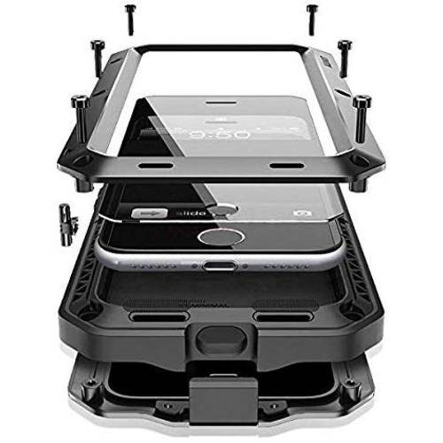CarterLily 아이폰 11 프로 케이스, 풀 바디 충격방지 방진 방수 알루미늄 Alloy 메탈 고릴라 글래스 커버 케이스 for 애플 아이폰 11 프로 5.8 inch (Black)