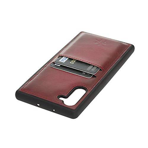 Venito Cosa 가죽 지갑 케이스 호환가능한 삼성 갤럭시 노트 10 (6.3 인치)  엑스트라 안전한 RFID 차단&  패디드 후면 커버 - Burnt 레드