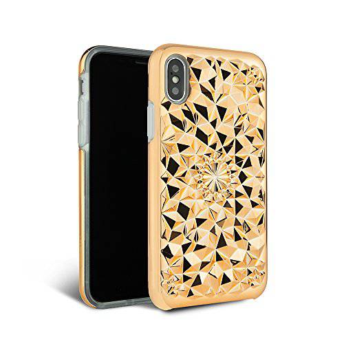 FELONY CASE  아이폰 X/ XS 케이스- 아름다운& Stylish 3D Geometric Kaleidoscope 디자인 - 클리어 Cosmic