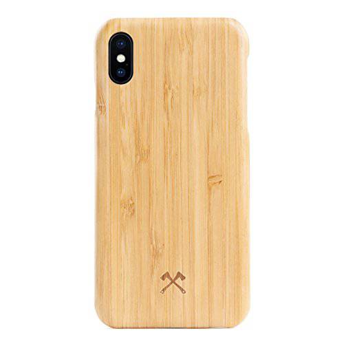 AGPtek - 케이스 호환가능한 with 아이폰 X/ Xs Made of Real, 지속가능 Wood, Eco 케이스 슬림 (Cherry)