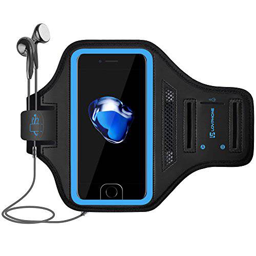 LOVPHONE 아이폰 7 암밴드 아이폰 8 암밴드 스포츠 런닝 운동 헬스장 스포츠 암밴드 케이스 아이폰 8 아이폰 7 아이폰 6/6s 키 홀더 & 카드 슬롯 방수기능 for with