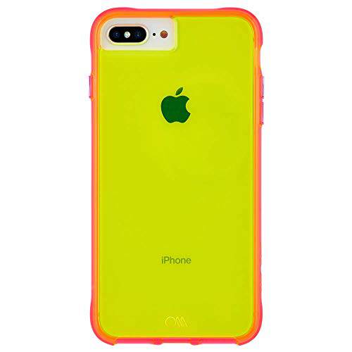 케이스-Mate - 아이폰 8 플러스 Neon 케이스 - 내구성 NEON- 광택 Neon 엣지 - Protective Design - Yellow/ 핑크 Neon