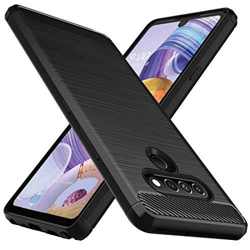 Osophter for LG Stylo 6 케이스 Shock-Absorption 유연한 TPU Rubber Protective 휴대폰, 스마트폰 커버 for LG Stylo 6(Black)