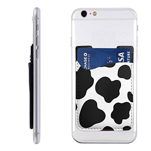 Cows 프린트 폰 카드 Holder, Stick-on ID 신용 카드 지갑 폰 케이스 파우치 슬리브 포켓,미니,휴대용 for iPhone, 안드로이드 and All 스마트폰