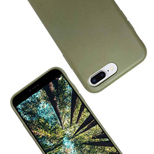 eplanita Eco 아이폰 7/ 8/ SE 2020 Mobile 폰 케이스, Biodegradable and  Plant 섬유 and 소프트 TPU, 프로텍트 Cover, Eco 전용 Zero Waste (아이폰 7/ 8/ SE 2020, Khaki)