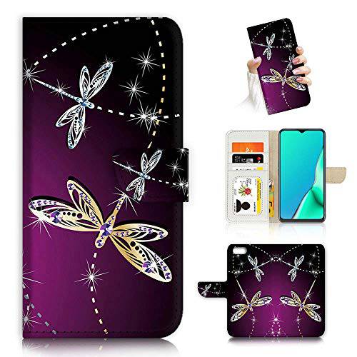for 아이폰 6 Plus, 아이폰 6S Plus, Fancy 아트 지갑 플립 폰 케이스 Cover, A23011 퍼플 Dragonfly 23011