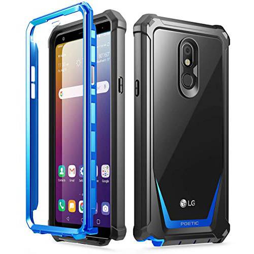 Poetic 가디언 Series Designed for LG Stylo 5/ LG Stylo 5X/ LG Stylo 5 Plus/ LG Stylo 5V 케이스, Full-Body 하이브리드 충격방지 범퍼 커버 with Built-in-Screen Protector, Blue/ 클리어