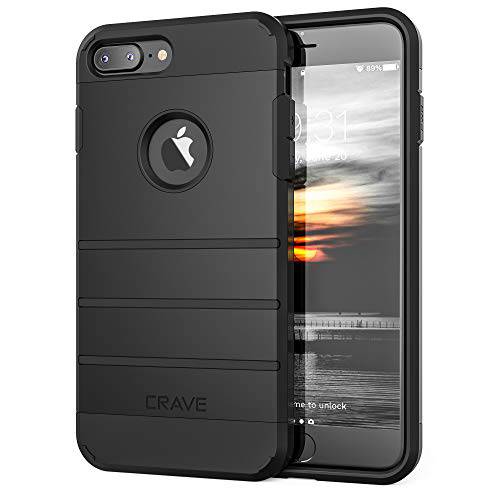 Crave 아이폰 8 Plus 케이스, 아이폰 7 Plus 케이스, 튼튼한 방지 방지 Series 케이스 for 애플 아이폰 8/ 7 Plus (5.5 Inch) - 블랙