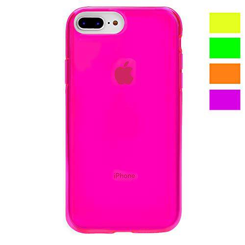 Velvet Caviar 호환가능한 포함 iPhone 8 Plus 케이스/ iPhone 7 Plus 케이스 Neon 핑크 - Cute 투명 Protective 폰 커버 여성용, Girls (Hot 핑크)