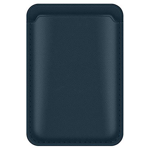 enGMOLPHY  리얼 가죽 지갑 Designed 아이폰 12/ 아이폰 12 프로 MagSafe, [Original, 오리지날 자석 MagSafe] [Anti-RFID] 카드 홀더 포켓 슬리브 케이스, 맥스 3 카드 (발트어파 블루)