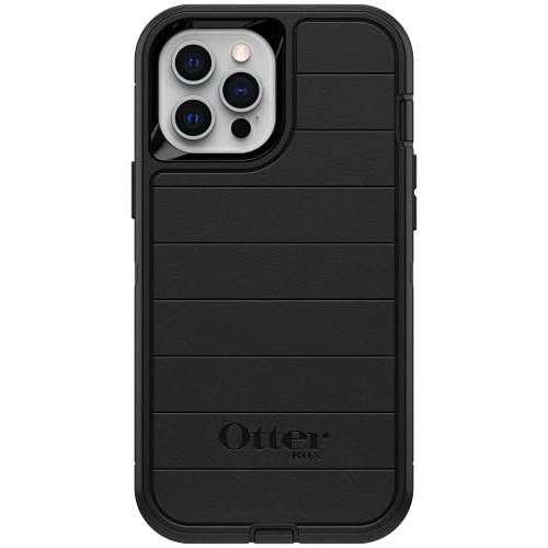 OtterBox 디펜더 시리즈 러그드 케이스 아이폰 12 프로 맥스 - 케이스 Only - Non-Retail 포장, 패키징 - 블랙 - 미생물 디펜스