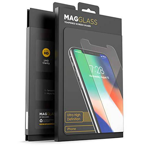 MagGlass 아이폰 11 프로 맥스/ 아이폰 Xs 맥스 강화유리 화면보호필름, 액정보호필름 - UHD 울트라 클리어 스크레치 방지 디스플레이 (기포 프리 - 케이스 친화적)
