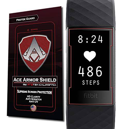 Ace Armorshield (8 Pack) 프리미엄 HD 방수, 워터푸르프 충전R 친화적 화면보호필름, 액정보호필름 호환가능한 with Fitbit 충전 3/  충전 3 SE