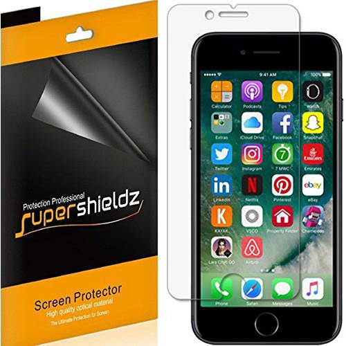 (6 Pack) Supershieldz for 애플 아이폰 SE (2nd Generation, 2020), 아이폰 8, 아이폰 7 화면보호필름, 액정보호필름, Anti 글레어 and Anti 지문인식 (매트,무광) 쉴드