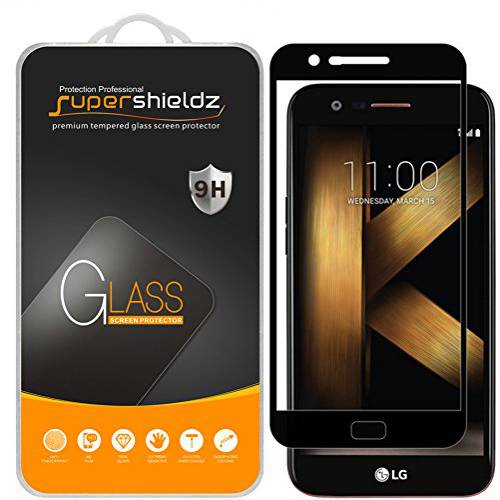 (2 Pack) Supershieldz for LG K20 플러스 강화유리 화면보호필름, 액정보호필름, (풀 스크린 Coverage) Anti 스크레치, 기포 방지 (블랙)