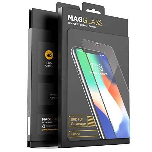 magglass 아이폰 11/ 아이폰 XR 풀 화면보호필름, 액정보호필름 (파편방지) 케이스 호환가능한 강화유리 풀 접착제 글루,접착제 엣지 to 엣지 Coverage 폰 스크린 방지
