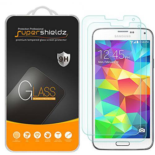 Supershieldz (2 Pack) for 삼성 갤럭시 S5 강화유리 화면보호필름, 액정보호필름 Anti 스크레치, 기포 방지