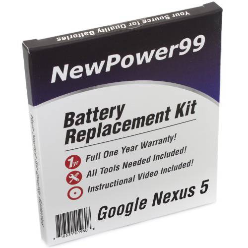 NewPower99  배터리 교체용 Kit with 배터리, Instructions and 툴 for 구글 넥서스 5