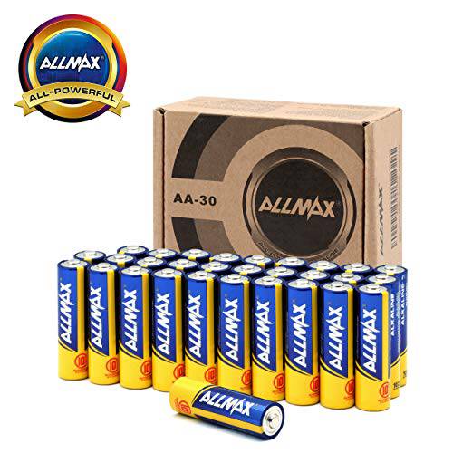 Allmax AA Maximum 파워 알칼리 Batteries (24 Count)  울트라 Long-Lasting 이중 A 배터리, 10-Year 선반형 Life, Leak-Proof, 디바이스 호환가능한  전원 by EnergyCircle Technology (1.5 볼트)