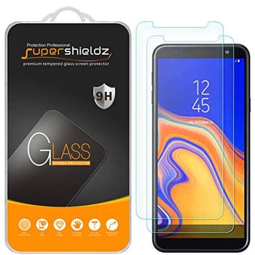 (2 Pack) Supershieldz for 삼성 (갤럭시 J6 플러스) 강화유리 화면보호필름, 액정보호필름, Anti 스크레치, 기포 방지
