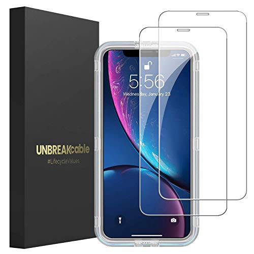 UNBREAKcable  화면보호필름, 액정보호필름 호환가능한 for 아이폰 11, 아이폰 XR [2 Pack], 이중 디펜스 Series 프리미엄 강화유리 화면보호필름, 액정보호필름 for 아이폰 6.1 Inch (2019)