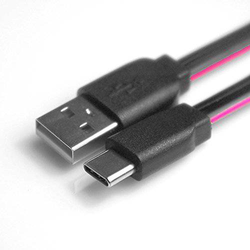 Mentiz 프리미엄 USB C 케이블 - ( Pink 쉐도우 4ft/ 1.2m) with Integrated Coilink 시스템, for 충전 삼성 8 S8 S8+ S9 S9+ S10 S10+ S11 S20 구글 Pixel 3 3a 4 LG Moto RAZR