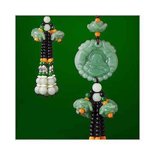 차량용 걸수있는 데코레이션,데코,장식, Dangling Ornaments 차량 악세사리 후방 미러 Charms Pendant Laughing Buddha 크리스탈 Lotus 차량용 Pendant Amulet Pray for Luck 세이프티,안전