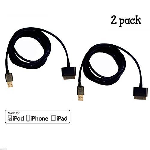 2-Pack Xentris 무선 6 Foot 롱 MFI 인증된 2.1 앰프 USB 30 핀 충전/  동기화 케이블 For 아이폰 4/ 4S 아이폰 3G/ 3GS 아이패드 1/ 2/ 3/ 4 iPod 3rd And 4th 세대 (Non-Retail 포장, 패키징)