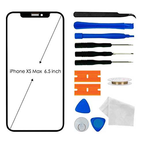 for 애플 아이폰 Xs 맥스 6.5 inch 외부 글래스 렌즈 스크린 교체용 with 접착제 and 리페어 도구 Kit.