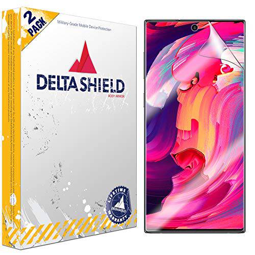 DeltaShield 화면보호필름, 액정보호필름 삼성 갤럭시 노트 10 플러스 노트 10 5G 6.8 Inch 디스플레이,전시 2-Pack 슬림 디자인 케이스 BodyArmor 기포방지 군사등급 클리어 TPU 필름 for for