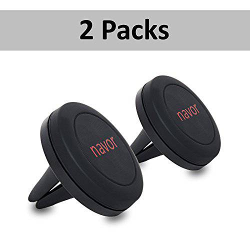 navor  범용 에어 Vent 마그네틱,자석 차량용 마운트 홀더, for 휴대폰 and 미니 태블릿 with 고속 Swift-Snap Technology-Black (2 Pack)
