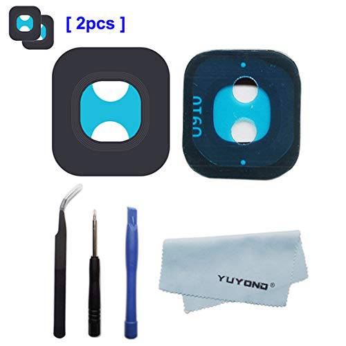 YUYOND OEM Original,오리지날 후면 리어 카메라 글래스 렌즈 교체용 for 삼성 갤럭시 S9 with 접착제 Pre-Installed+  리페어 툴 Kit+ YUYOND Cloth (2PCS)