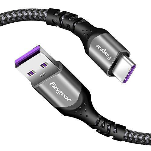 화웨이 Supercharge USB C 케이블, 40W 고속충전 Type-C 케이블 Nylon Braided 호환가능한 for 화웨이 P40, P30, P20 Lite, 메이트 30, 메이트 20, 메이트 20 프로, 메이트 RS, Honor Play, Honor 뷰 20 (Black)